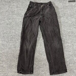 New Legends Jeans Womens Size 14 Black Relaxed Fit High Rise Denim Straight Leg
